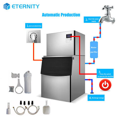Ticari Ice Cube buz makineleri günlük 900KG çıkışı ile yemek endüstrisinde, otellerde, barlarda, ulaşımda kullanılır