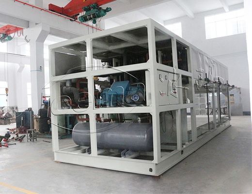 R22 R404A Doğrudan Soğutma Bloğu Buz Makinesi Tatlı Su 10 Ton Endüstriyel