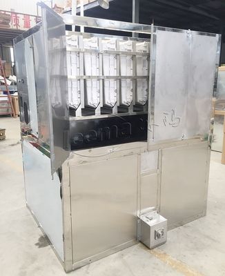 Kahve Dükkanı İçecek Endüstrisi Buz Fabrikası İçin Otomatik Buz Küpü Yapma Makinesi Endüstriyel 8T / 24h