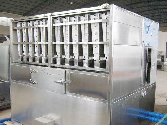 Kahve Dükkanı İçecek Endüstrisi Buz Fabrikası İçin Otomatik Buz Küpü Yapma Makinesi Endüstriyel 8T / 24h