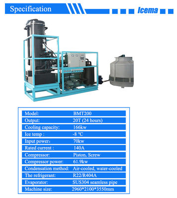 Endüstriyel Buz Tüpü Yapma Makinesi 20 Ton 380v 220v