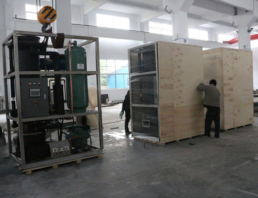Gıda işleme laboratuvarında endüstriyel tüp buz makinesi 1T/24H
