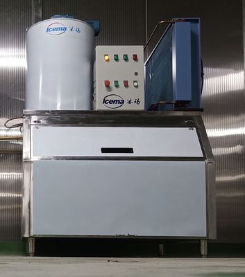 Restoran için 300KG Tatlı Su Yaprak Buz Makinesi 0.3T