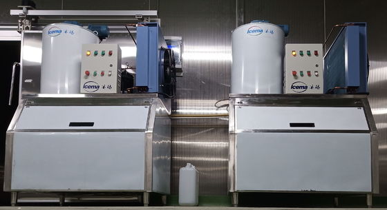 Buz Depolu 2T Tatlı Su Yaprak Buz Makinesi 380V / 220V