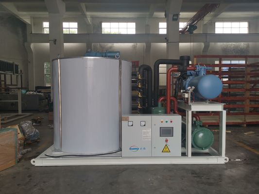 Endüstriyel Tatlı Su Yaprak Buz Makinesi Makinesi 5 Ton Doğrudan Soğutma