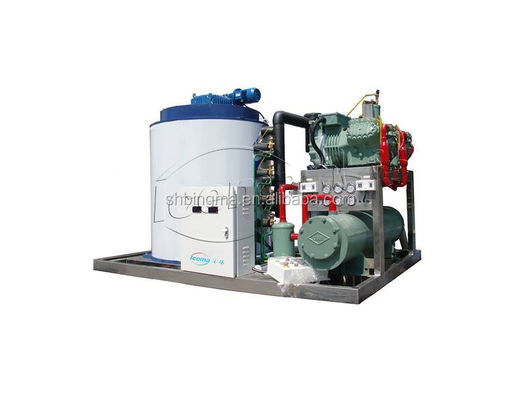 İyi fiyat 1 Ton Tatlı Su Yaprak Buz Makinesi Ticari 380V 220V çevrimiçi