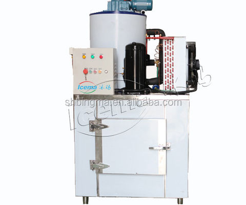1 Ton Tatlı Su Yaprak Buz Makinesi Ticari 380V 220V