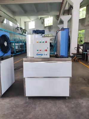 Ticari elektrikli kar kabuğu buz makinesi su ile soğutulmuş buz kabuğu makinesi endüstriyel 30 ton nakliye balıkçılık restoranı