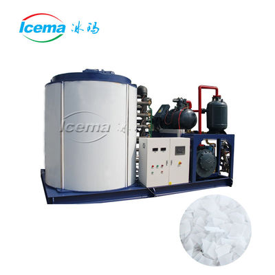 İyi fiyat 5 Ton Ticari Deniz Suyu Yaprak Buz Makinesi 20.5KW çevrimiçi
