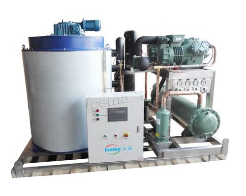 5 Ton Ticari Deniz Suyu Yaprak Buz Makinesi 20.5KW