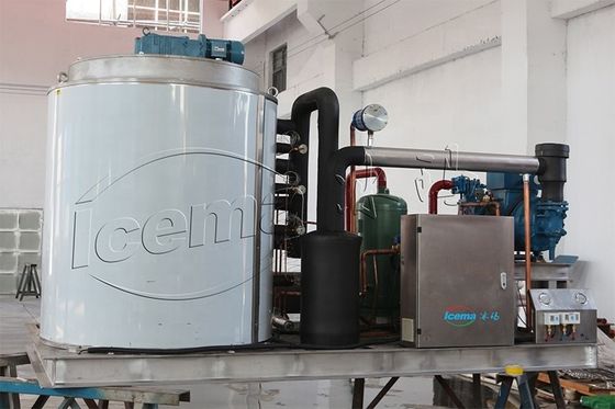 Çin fabrika fiyatıyla soğutma için günde 50 ton konteynerli kar tanesi buz makinesi