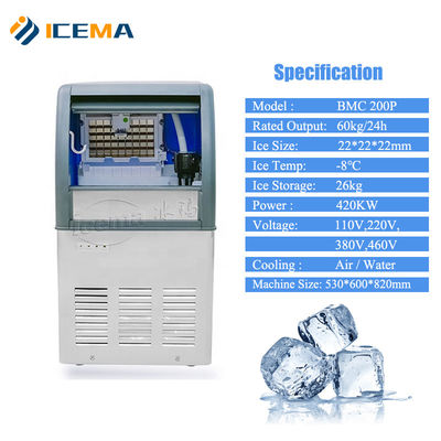 İyi fiyat 80kg / 24H Ice Cube Maker Makinesi Ticari Ev Restoran Dükkanı İçme Barı İçin Otomatik çevrimiçi