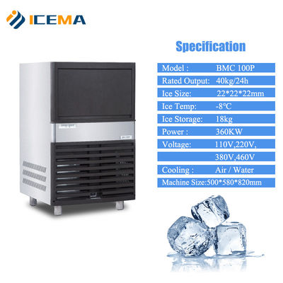 Hava / Su Soğutma Stainless Steel gövde malzemesi ile Endüstriyel Buz Küpü Üreticisi
