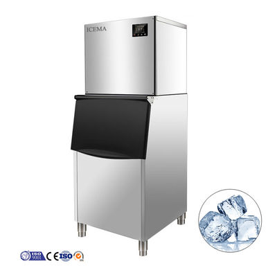 Gıda Dükkanı ICEMA Otomatik 300KG 400kg 500kg Buz Küpü Makinesi