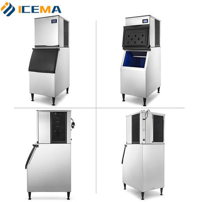 Denizaşırı Makine Servisi ICEMA Ticari Buz Küpü Makinesi 300kg 400kg 500kg