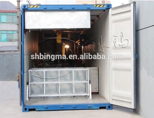 2000 KG TECUMSEH Kompresör 15 Ton Konteyner Blok Buz Makinesi Hareketli Tesisiyle