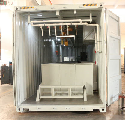 2000 KG TECUMSEH Kompresör 15 Ton Konteyner Blok Buz Makinesi Hareketli Tesisiyle