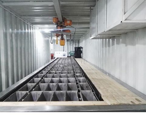 Gıda Dükkanı Endüstriyel Konteyner Blok Buz Makinesi Buz Ağırlığı 25kg 50kg 100kg Tüketim