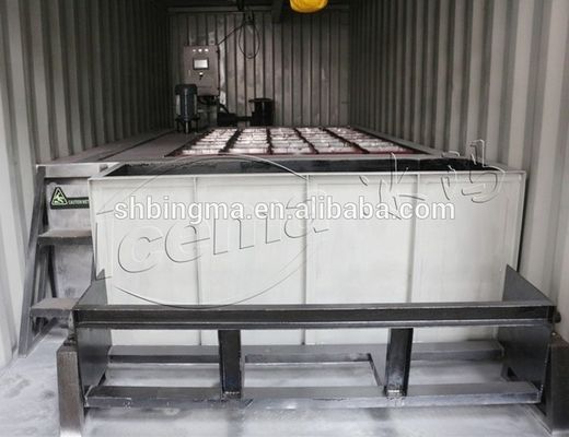 2000 KG Hava soğutmalı konteyner blok buz makinesi yüksek üretkenlik ve rekabetçi