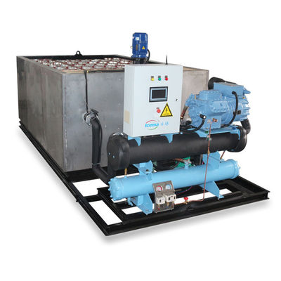 19.75KW Çok fonksiyonel 2T 5T 10T 20T 5000 kg buz üretimi için tuzlu blok buz tesisi