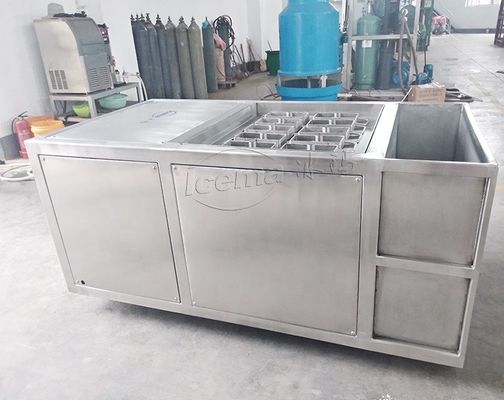 Mini Buz Fabrikası Schneider Electric Bileşenleri ile 1 Tonluk Kompakt Buz Bloku Makinesi