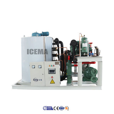 Mart Ticaret Fuarı'nda deniz ürünleri balıkçılığı için 6500 KG Voltaj 380V / 3P / 50HZ Buz Flake Makinesi
