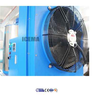 3.6KW Balık için endüstriyel taşınabilir buz kabuğu üreticisi 1T / 2T / 3T / 5T kabuğu buz makinesi