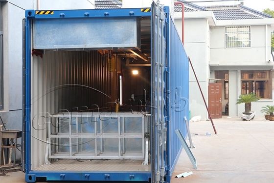 RefComp Kompresör 31.25KW 8T Konteyner Blok Buz Makinesi Liman ve Rıhtım için çıkarılabilir