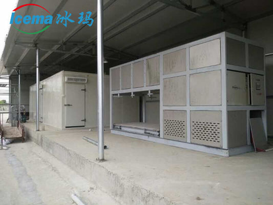 Doğrudan soğutma ve R404A/R22 soğutucu ile 5 ton endüstriyel buz makinesi