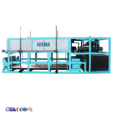 Endüstriyel Doğrudan Soğutma için 10 Tonluk Buz Makinesi 61.4A Değerli Akım 60KG Buz Depolama
