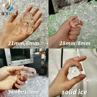 ICEMA Tüp Buz Makinesi Özel Gündelik Çıktı 1T-30T Satış için Uygun Buz Barları Oteller Paketleme Makinesiyle Sağlanabilir Buz Torbaları