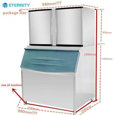 satın al Hava Soğutma Tipi Gündelik Kapasite 900kg 24 Saat Sıcaklaştırıcı R404a Ticari Buz Küpü Makinesi Buz Yapma Ekipmanı online manufacture