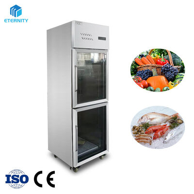 satın al 0-8 Derece 2 Kapı Dik Buzdolabı Dondurucu Yan Yana Paslanmaz Çelik 400 Litre Restoran İçin online manufacture