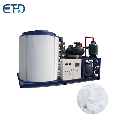satın almak 5 Ton Ticari Deniz Suyu Yaprak Buz Makinesi 20.5KW Çevrimiçi üretim