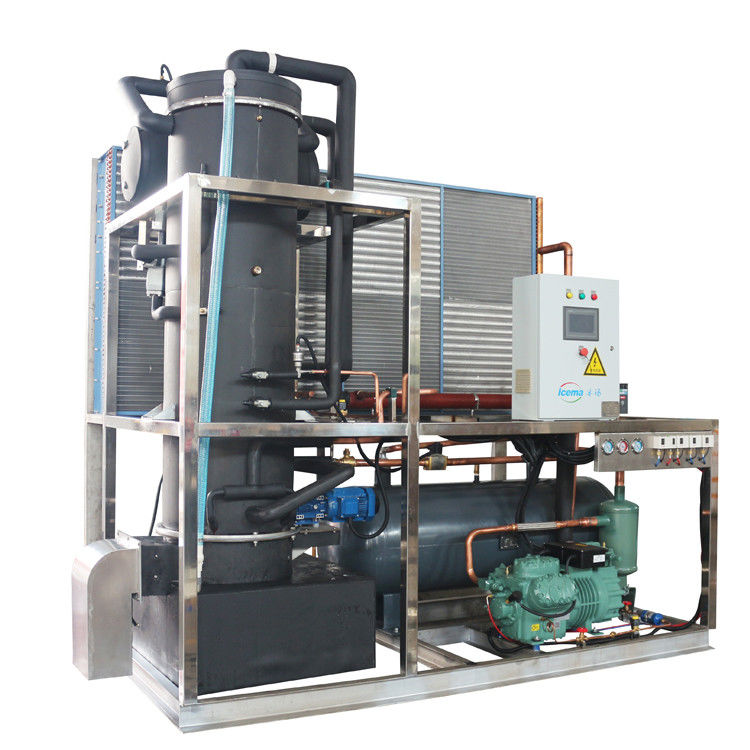 Otomatik Tüp Buz Makinesi 10T / 24H Çiftlik Denizinde Gıda Balık Barı İçin Ticari