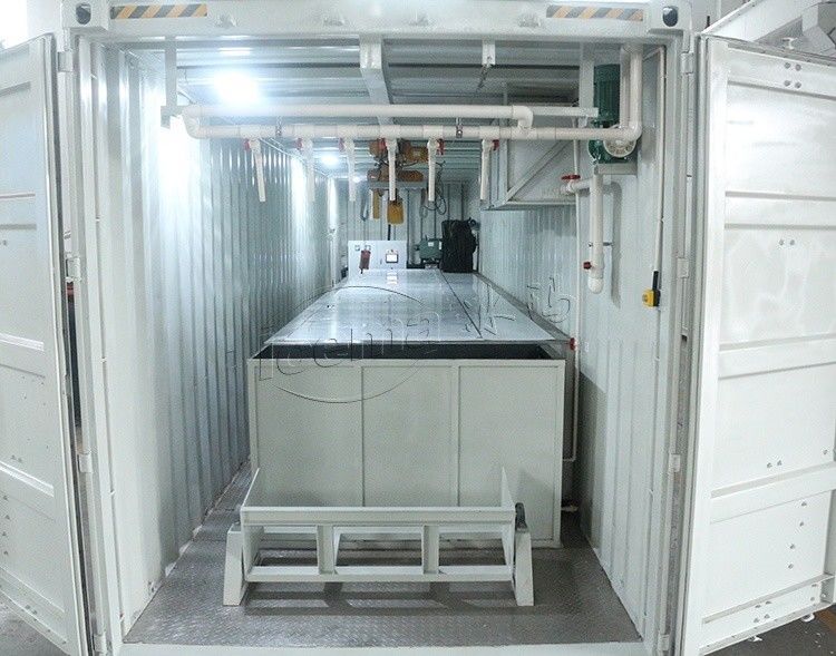 Gıda Dükkanı Endüstriyel Konteyner Blok Buz Makinesi Buz Ağırlığı 25kg 50kg 100kg Tüketim