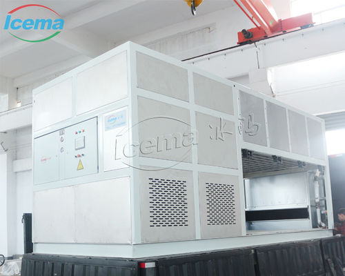 37.5KW Soğutma Kapasitesi Doğrudan Soğutma Blok Buz Makinesi Paslanmaz Çelik Plaka Buharatçısı ile
