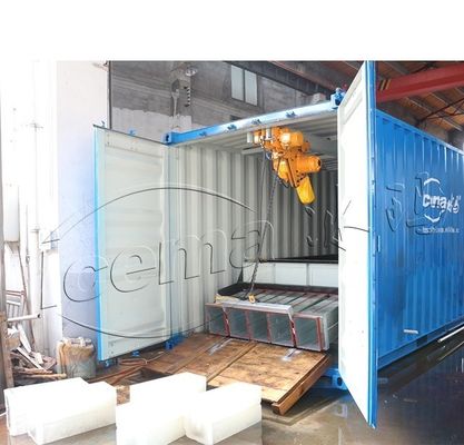 İyi fiyat Emerson 3 Ton Doğrudan Soğutma ICEMA Konteynerli Blok Buz Tesisi çevrimiçi