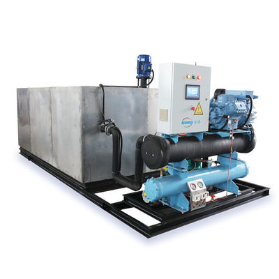 İyi fiyat 19.75KW Çok fonksiyonel 2T 5T 10T 20T 5000 kg buz üretimi için tuzlu blok buz tesisi çevrimiçi
